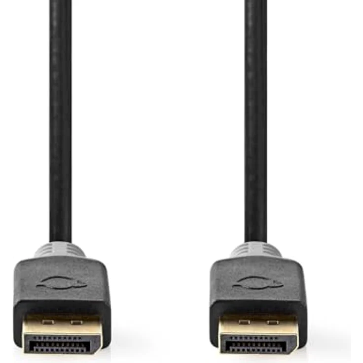 Nedis Displayport-Kabel 2.00 m, 8K@60Hz, vergoldet, rund, PVC, anthrazit – Bild 1