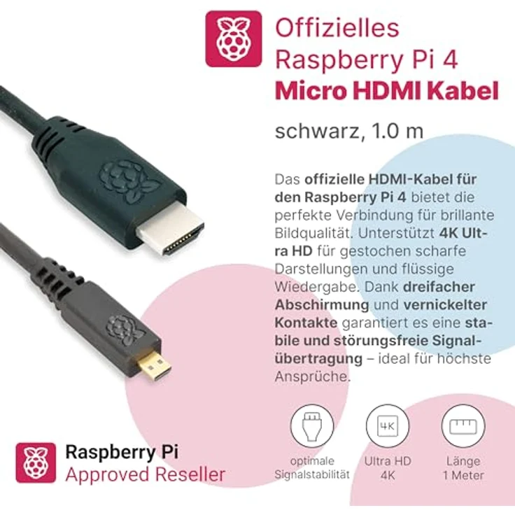 BerryBase Raspberry Pi 4 Starterkit, 64GB microSDHC mit Pi OS, Gehäuse, Netzteil, HDMI-Kabel, 8GB RAM, schwarz – Bild 9