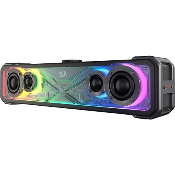 Redragon GS817 SURGE, PC Lautsprecher mit 30-Watt Stereo Sound, Bluetooth und RGB-Beleuchtung, Schwarz – Bild 1