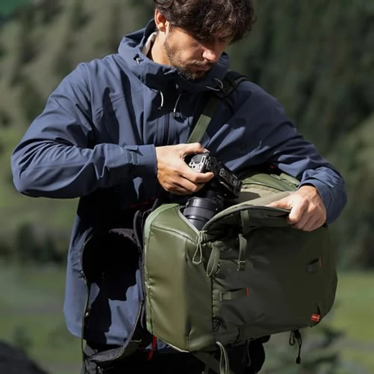 Pgytech OnePro Focux 35L, Fotorucksack mit anpassbaren Fächern und ergonomischem Tragesystem, Grün – Bild 9