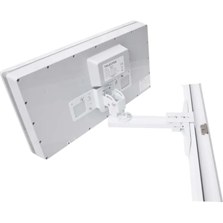 Telestar Digiflat 2 Twin Sat Flachantenne für 2 Teilnehmer (LNB: 0,2dB, 33,7 dBi Gewinn, Fenster-Wand-Masthalterung, Kompass, Montagewerkzeug) weiß – Bild 5