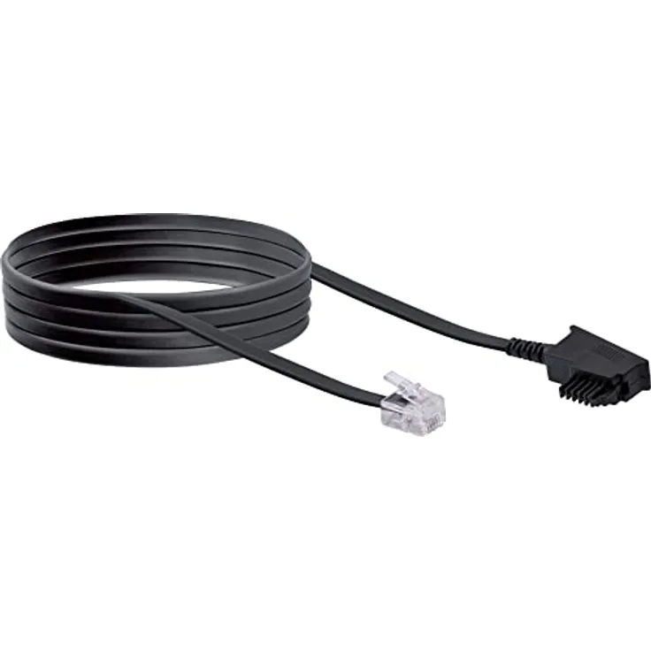 SCHWAIGER TAL8523 031 Telefonkabel RJ11-Stecker TST Telefon-Kabel Österreich Telefonanschluss Anschlusskabel TAE-N 4-Adern 6m