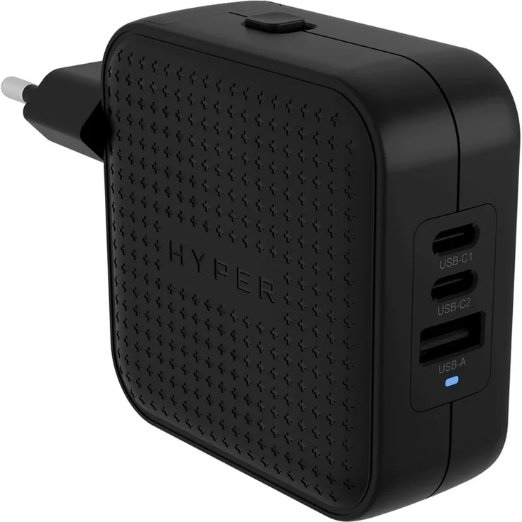 Targus HyperJuice USB-C GaN Travel Charger, kompaktes GaN-Reiseladegerät mit 70 W Leistung, schwarz