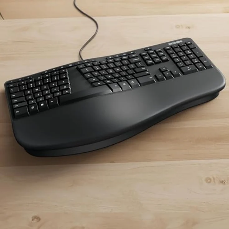 Incase Ergonomic Keyboard En-EU Layout, Kabelgebundene Tastatur in Schwarz mit QWERTY-Layout für mehrere Sprachen – Bild 4