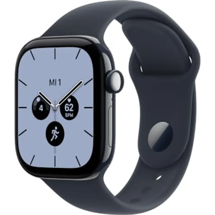 Apple Watch Series 12 Cellular 42mm, Nachtblau Keramik Case, Navyblau Sport Band, Gesundheits- und Fitness-Tracker mit Schnellladefunktion – Bild 1
