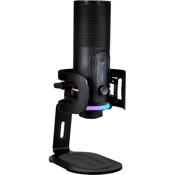 Streamplify MIC PRO, Kondensatormikrofon mit 192 KHz/24-Bit Sampling-Rate, 4 einstellbare Richtcharakteristika, RGB-Beleuchtung, inkl. Tischstativ – Bild 1
