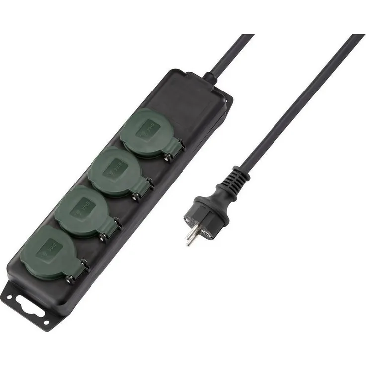 Sygonix 4fach Außen-Steckdosenleiste Steckdosenleiste, erhöhter Berührungsschutz