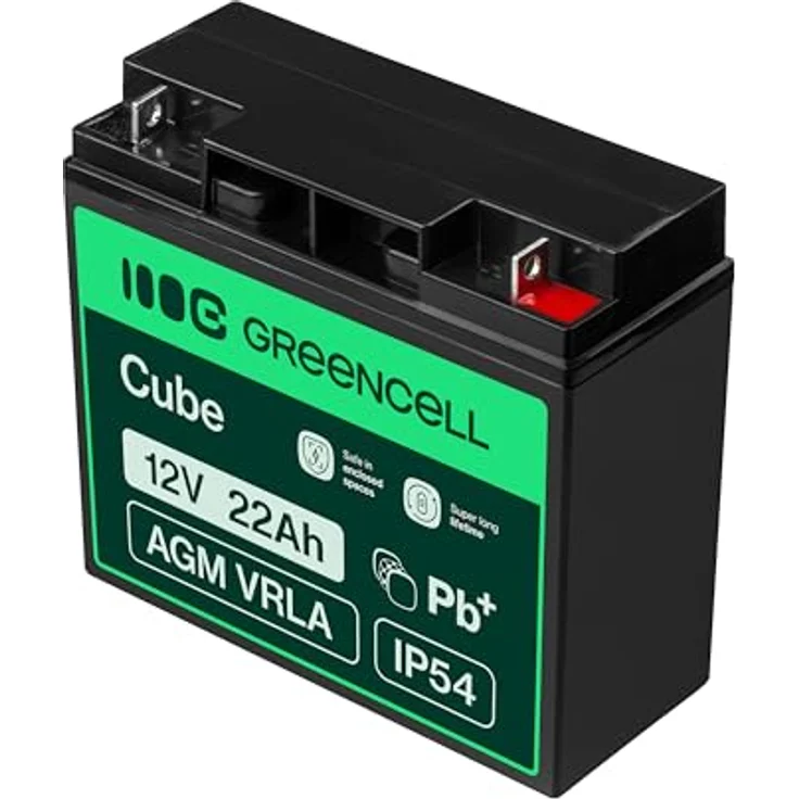 Green Cell Batterie, Bleisäure 22 Ah, Schwarz – Bild 3