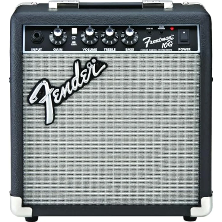 Fender Frontman 10G, 10 Watt Transistor Combo Verstärker für E-Gitarre mit 6" Lautsprecher, clean/overdrive, Aux-Input, schwarz – Bild 1