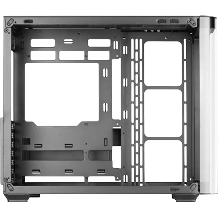 Mars Gaming MC-FUSION Gaming ATX Gehäuse, Doppelkammerdesign mit durchgehend gebogenem Glas, Schwarz, unterstützt 10 Lüfter und 360-mm-Flüssigkeitskühlung – Bild 6