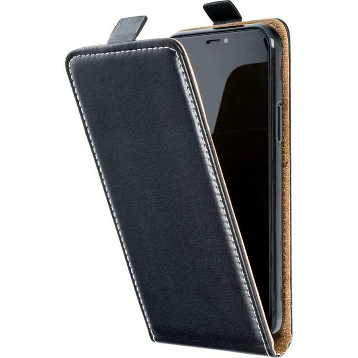 COFI 1453 Flip-Tasche Handyhülle für Samsung Galaxy A16 5G, schwarz, aus Leder und TPU mit Kartenfach und Magnetverschluss