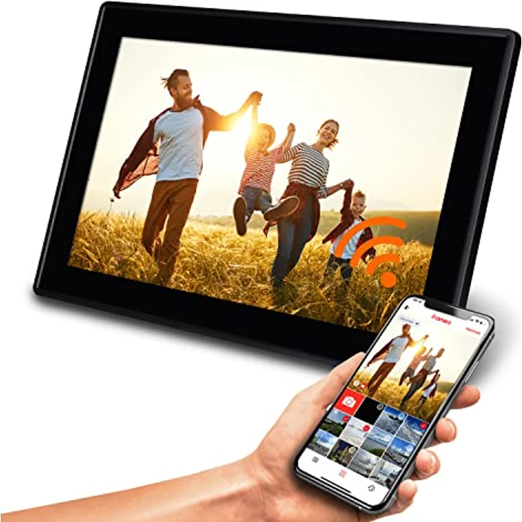 Rollei Smart Frame WiFi 150 in schwarz. 15.6 Zoll digitaler Bilderrahmen mit WiFi-Funktion zur Wiedergabe Ihrer Fotos und Videos mit Ton. – Bild 1