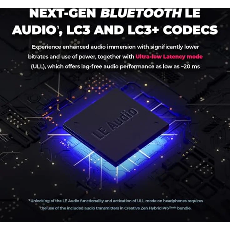 Creative Zen Hybrid Pro wireless Kopfhörer (Active Noise Cancelling, Multi-Point-Verbindung, Sprachsteuerung, Stummschaltung, Transparenzmodus) - Titanium Black – Bild 2