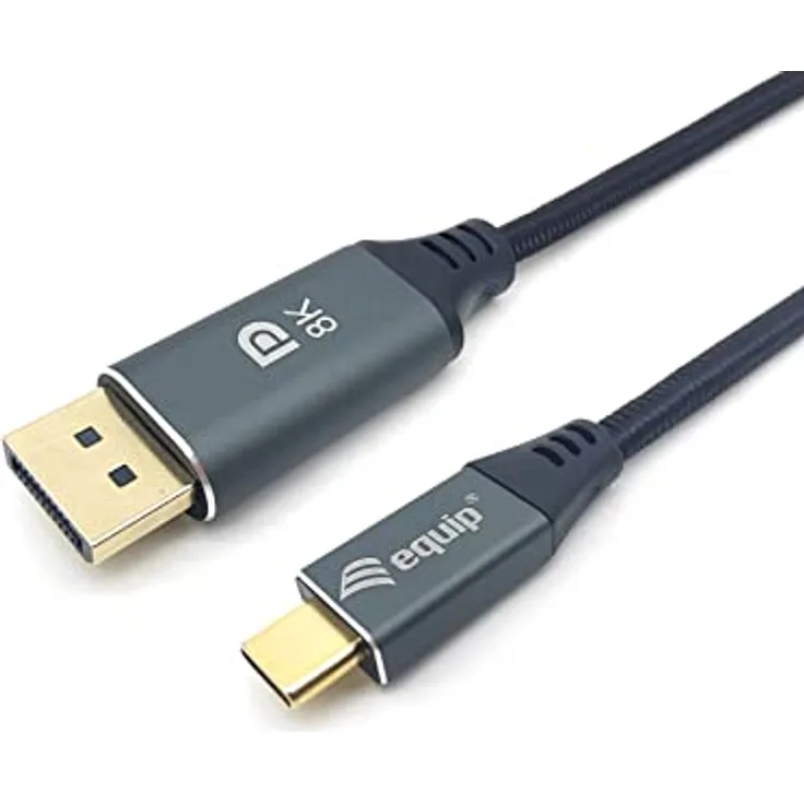 Equip 133422 Premium-USB-C-zu-DisplayPort-Kabel, M/M, 2,0 m, 8 K/60 Hz