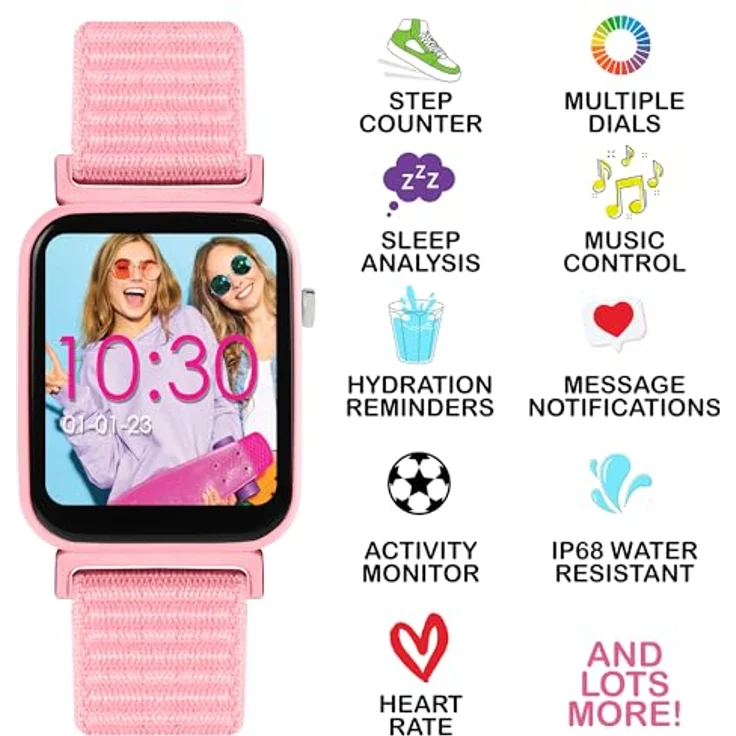 Tikkers Smart Watch Series 13, Kinder-Smartwatch mit Herzfrequenzmesser, GPS, Farb-Touchscreen und bis zu 7 Tagen Akkulaufzeit – Bild 3