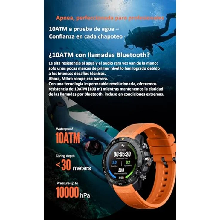 Mibro ORAW1022N, Smartwatch mit 3,35 cm AMOLED Touchscreen, GPS, Bluetooth, Dark Gray  – Bild 7
