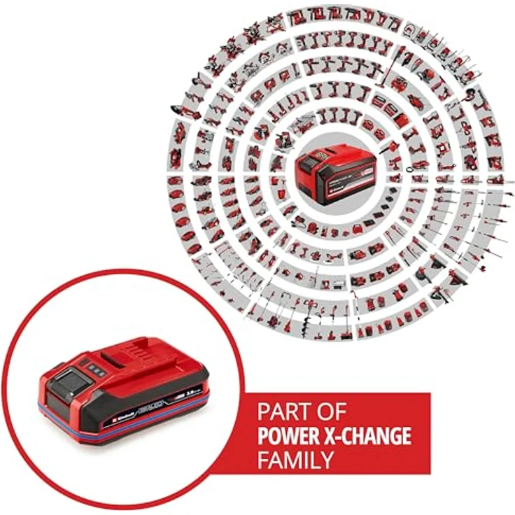 Einhell 18V 3,0 Ah Sealed Power X-Change Plus Akku, Wasser- & staubgeschützt, IP57, universell verwendbar, ohne Ladegerät – Bild 2