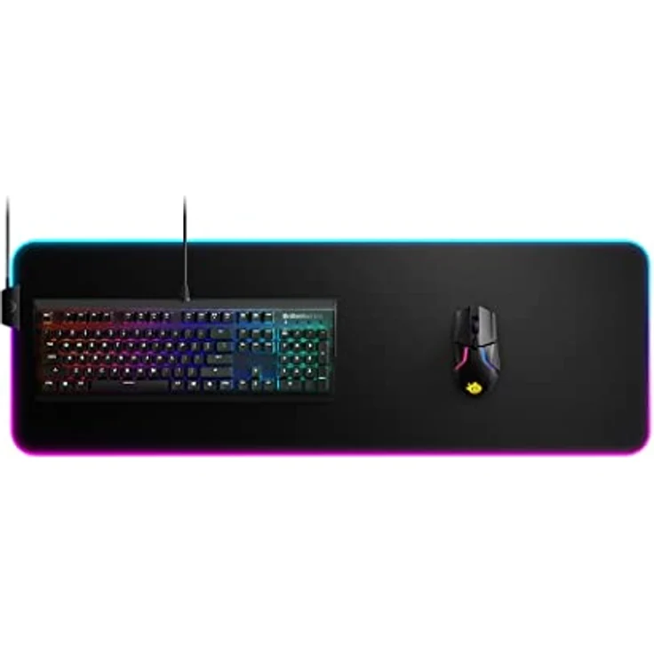 SteelSeries QcK Prism Cloth - Gaming Mouse Pad – 2 Zonen RGB-Beleuchtung – Echtzeit-Eventbeleuchtung – Größe XL – Bild 3