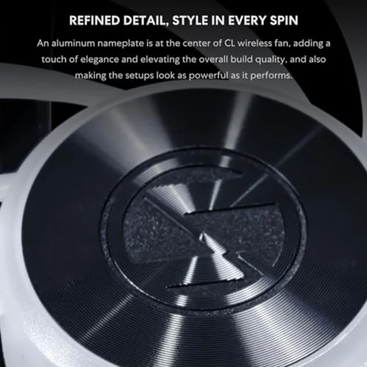 Lian Li UNI FAN CL Wireless Reverse Lüfter, 120mm mit RGB-Beleuchtung und werkzeugloser Steckverbindung, schwarz – Bild 5