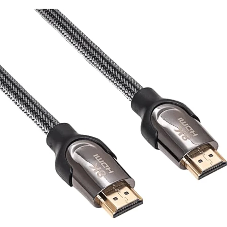 AKYGA HDMI-Kabel AK-HD-05S, 48Gb/s, 8K@60Hz, 4K@120Hz, ver. 2.1, 0.5m, schwarz, mit Ethernet für TV, Spielkonsole, Beamer, Heimkino, Laptop, PC – Bild 1