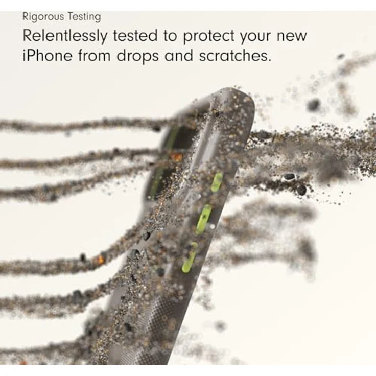 Beats iPhone 17 Pro Max Rugged Case mit MagSafe und Kamerasteuerung, stoßfest, matte Außenseite, Innenfutter aus Mikrofaser – Alpengrau – Bild 4