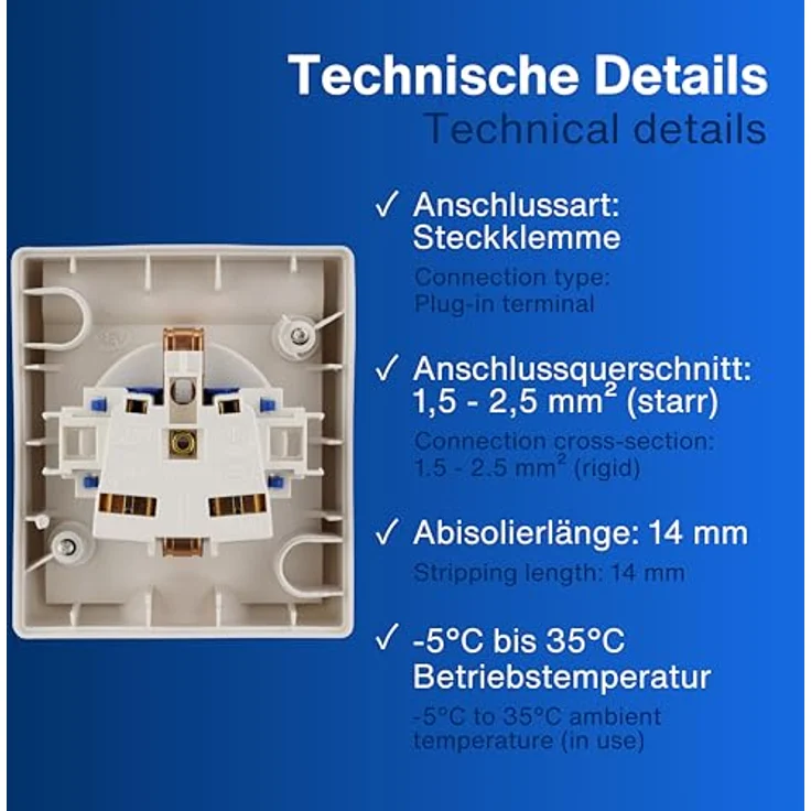 REV Ritter 0510243555 AquaForm AP-Steckdose, weiß – Bild 6