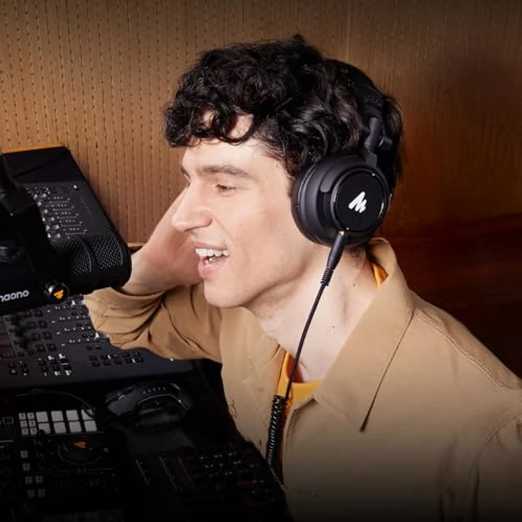 Maono AU-MH601, Kabelgebundene Studio-Kopfhörer mit Noise-Cancelling, Schwarz – Bild 4
