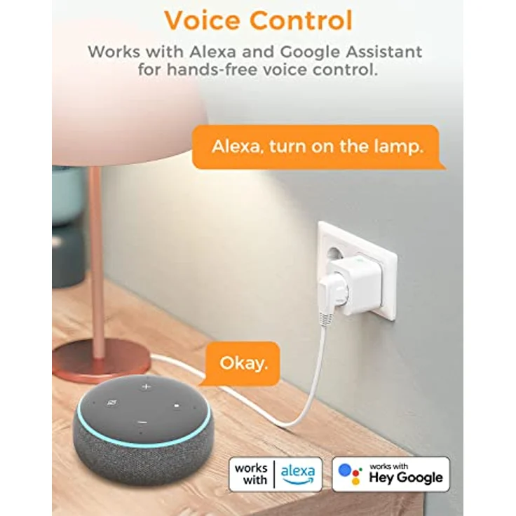 Refoss WLAN Steckdose Zeitschaltuhr Steckdose 2er Pack Smart MINI Steckdose mit Fernbedienung, Smart Home WiFi Steckdose mit Sprachsteuerung, Smart Plug Funktioniert mit Alexa, Google – Bild 3