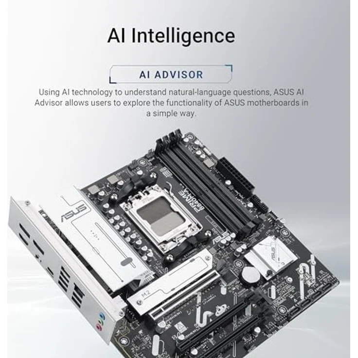 ASUS Prime B840M-A-CSM Mainboard Sockel AMD AM5 (AMD B840, mATX, DDR5 Speicher, 3X M.2, PCIe 4.0, Aura Sync) – Bild 2
