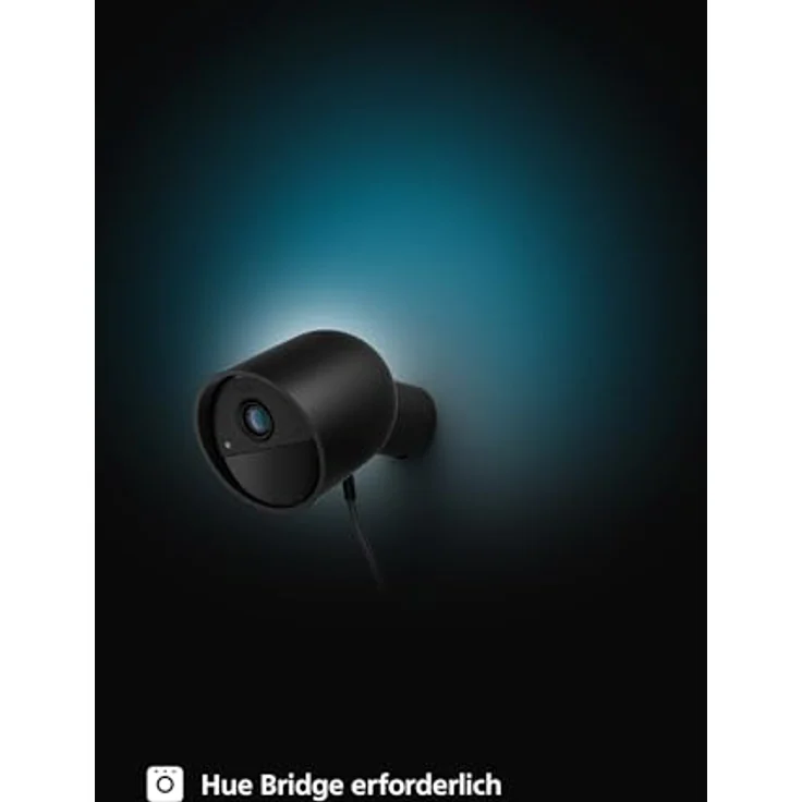 Philips Hue Secure kabelgebundene Smart Home Überwachungskamera, Full HD Video, für drinnen oder draußen, Smart Home Security und Lichtsteuerung mit nur Einer App, schwarz – Bild 2
