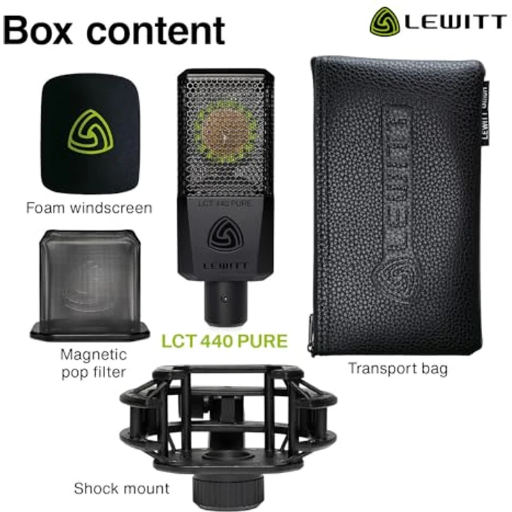Lewitt LCT 440 PURE Großmembran Kondensatormikrofon inkl. Spinne – Bild 10