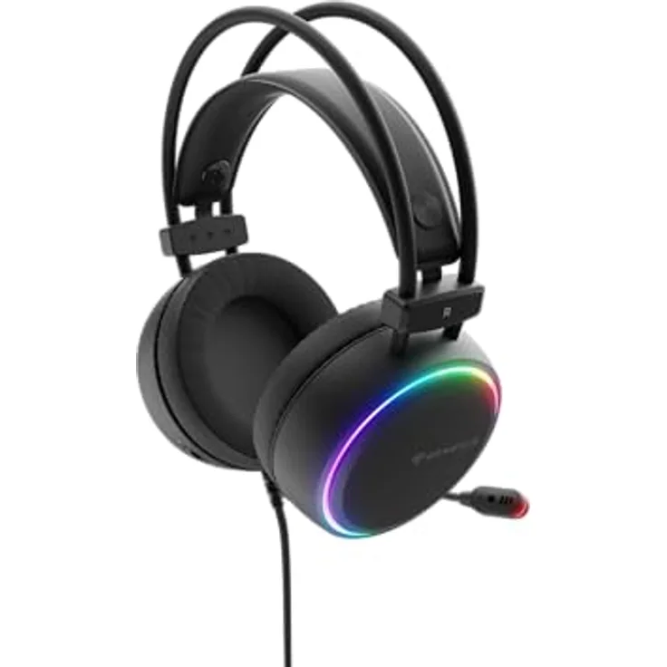 Genesis NEON 613 G2, Kabelgebundenes Gaming Headset mit Mikrofon, 50 mm Treiber, Schwarz, Multicolor Hintergrundbeleuchtung
