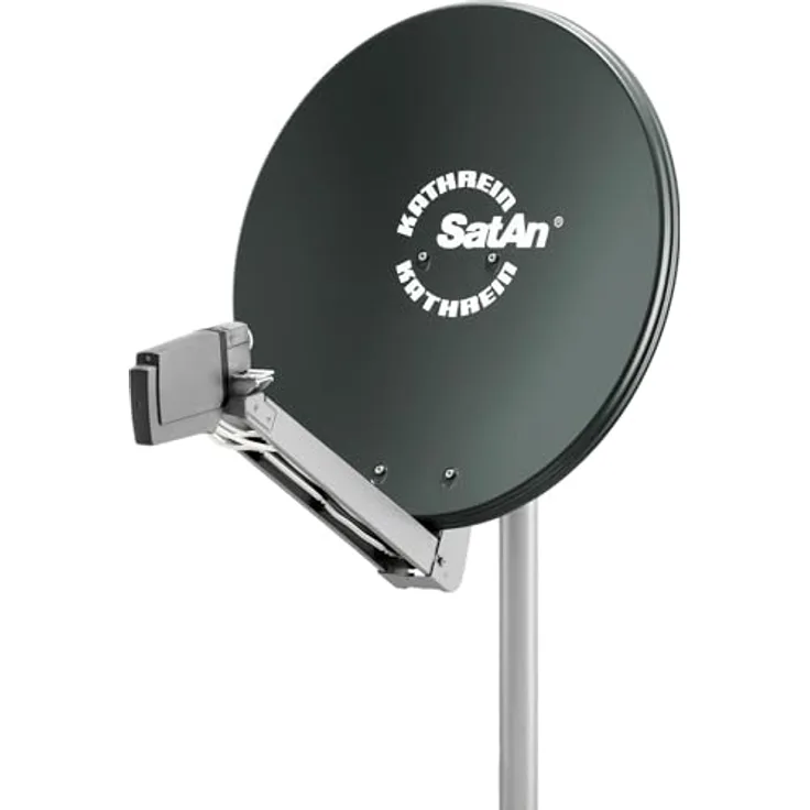 Kathrein Offsetantenne mit klapparm Multif-Platte CAS80GRNEUTRAL, Satellitenantenne mit patentierter Multifeed-Adapterplatte, grün