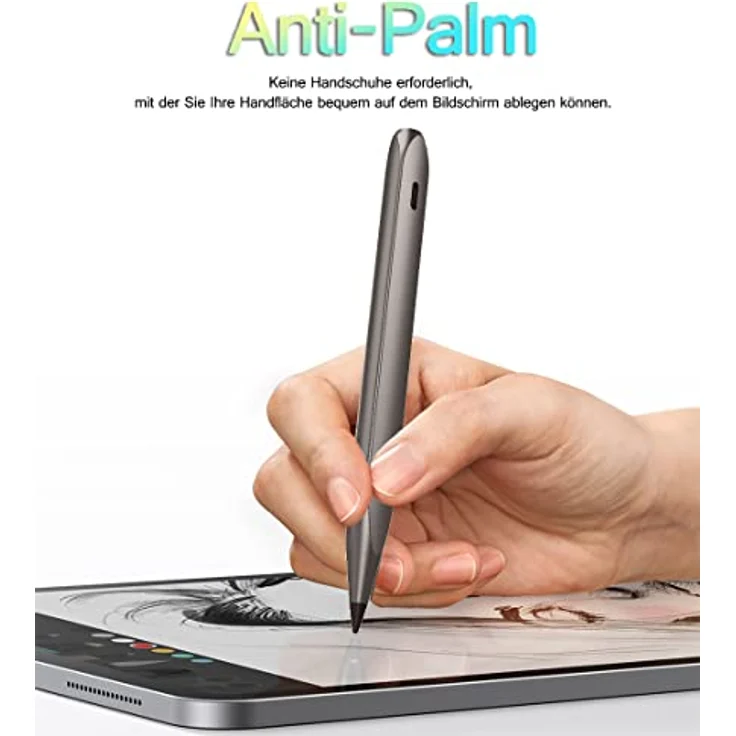 DOGAIN Stylus Pen für Pad mit Palm Rejection, Active Pencil, Kompatibel mit iPad 6./7./8./9. Gen, iPad Pro 11"/12.9", iPad Air 3-4, iPad Mini 5-6, mattes Finish, Energiesparmodus – Bild 5