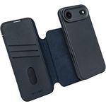 Decoded 2-in-1 Lederhülle für iPhone 17 Air, abnehmbare Wallet aus Premium ECCO Leder, MagSafe-kompatibel, Fallschutz, kratzfest, Blau