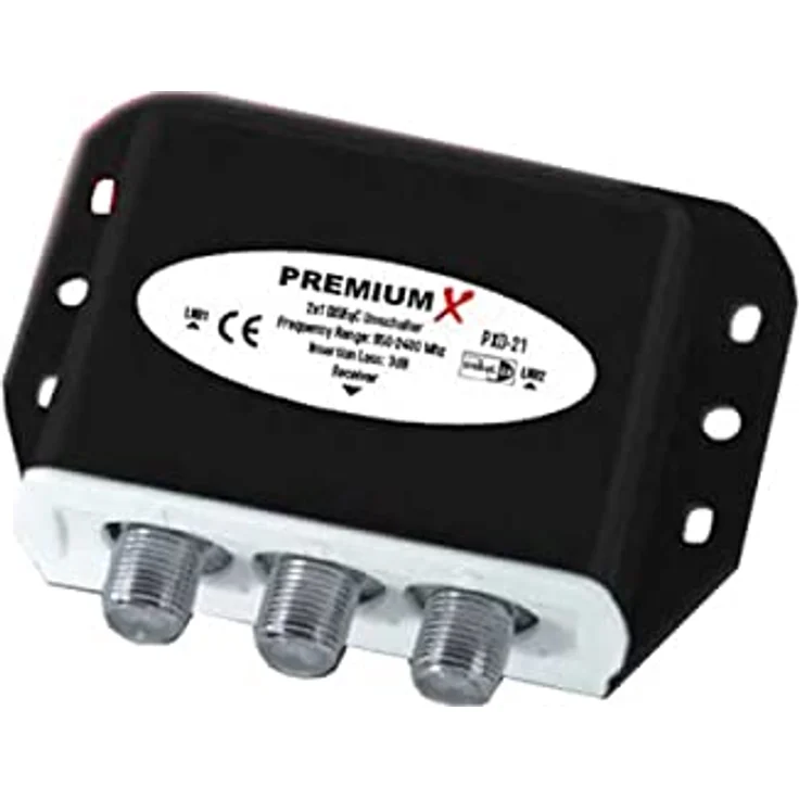 Premium X DiSEqC Schalter 2/1 2.0, SAT Umschalter mit Wetterschutzgehäuse, für 2 LNBs und 1 Receiver, 4K Ultra HD, Frequenzbereich 950-2400 MHz – Bild 3