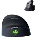 R-Go HE Ergonomische Maus, Bluetooth 5.0, Silent funkmaus, Kompatibel mit Anti-RSI-Software, Vorbeugung Mausarm, Wiederaufladbare kabellose vertikale Maus für Windows/Mac/Linux, 5 Tasten, Schwarz
