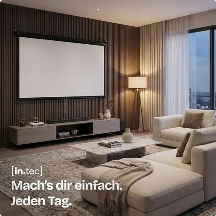 Projektorleinwand 113 4K 3D Beamerleinwand Projektor-Screen Leinwand [in.tec]'' – Bild 7