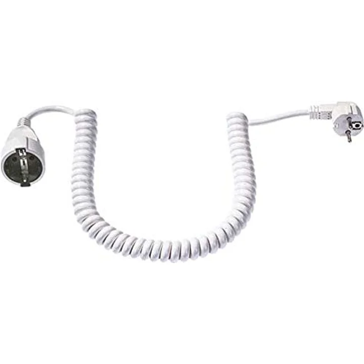 Schutzkontakt-Spiralverlängerung 230V-16A, weiß, 2,0 m – Bild 4