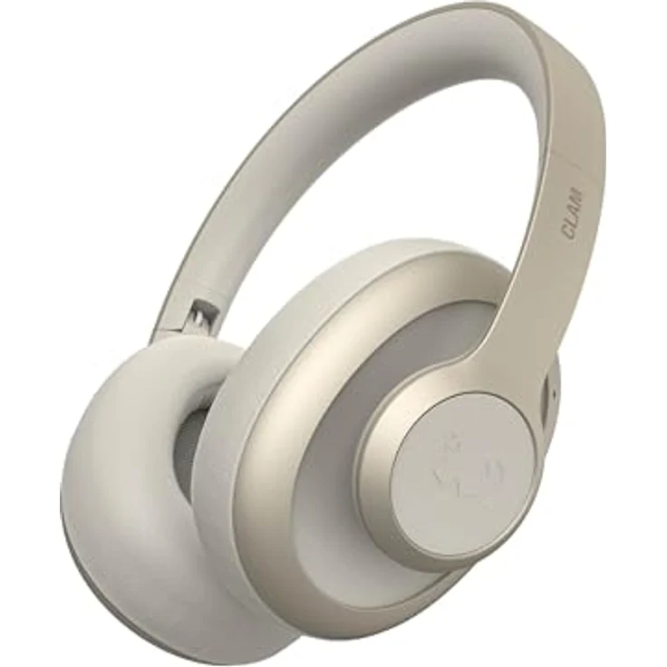 Fresh 'n Rebel Clam Ace Bluetooth Kopfhörer Over Ear mit Hybrid Active Noise Cancelling, 60 Stunden spielzeit, Perfect Calling, Schnellladung, Wind-Noise Cancelling, Tastensteuerung (Beige) – Bild 1