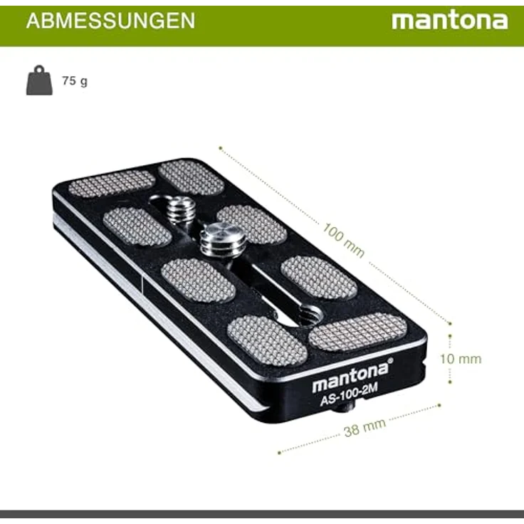 Mantona Schnellwechselplatte Arca Swiss, 100 mm schwarz – Bild 8