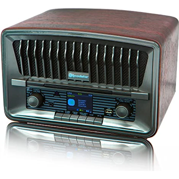 Roadstar HRA-270 CD+ BT, Retro Digitalradio mit DAB+ und Bluetooth, integrierter CD-Player, 20 Radiospeicherplätze, Farbdisplay – Bild 7