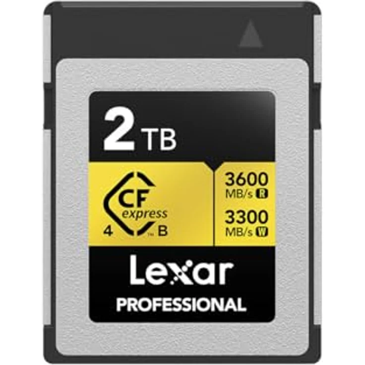 Lexar CFExpress Professional Type B 4.0 Gold, 2 TB Speicherkarte mit 3600 MB/s Lesegeschwindigkeit und 3300 MB/s Schreibgeschwindigkeit – Bild 1