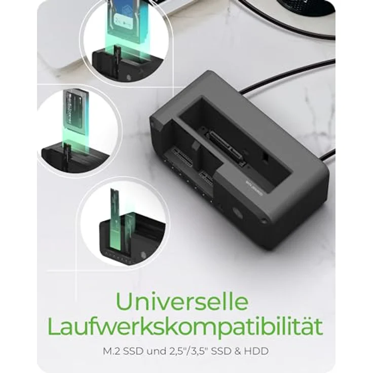 ICY BOX HDD / M.2 NVMe SSD Docking Station USB 3.2 Gen 2 (10 Gbit/s), Zweiwege Klonen, IB-2924MSCL-C31 – Bild 5
