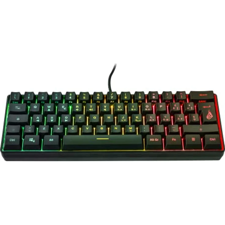 Surefire Kingpin X1 60% Gaming Tastatur Italian, Gaming Multimedia Keyboard klein & mobil, RGB-Tastatur mit Beleuchtung, 25 Anti-Ghosting-Tasten, italienisches Layout QWERTY – Bild 1