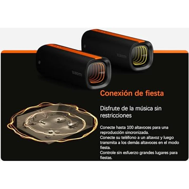 Xiaomi Sound Party QBH4321GL, Bluetooth Lautsprecher mit 50 W Leistung, aktiver Bass-Boost-Funktion und Bluetooth 5.4, Schwarz – Bild 6