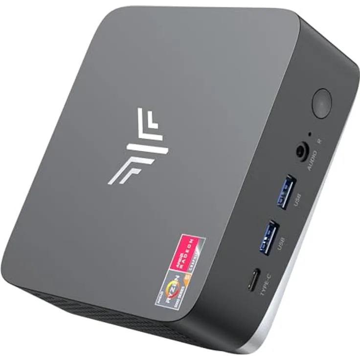 NiPoGi AM16 Mini PC ΑΜD Ryzen 5 PRO 5675U, 16GB RAM, 512GB SSD, WiFi6/BT5.2, Triple Display 4K@60Hz, Space Gray