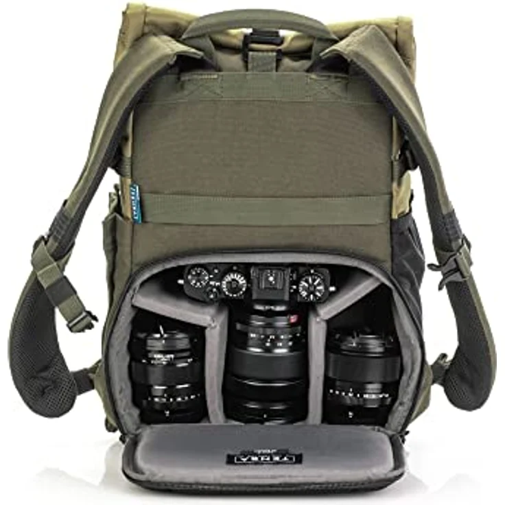 Tenba Fulton V2, Fotorucksack 10 l für DSLR/Kompaktkamera, Rolltop-Design, Grün – Bild 6
