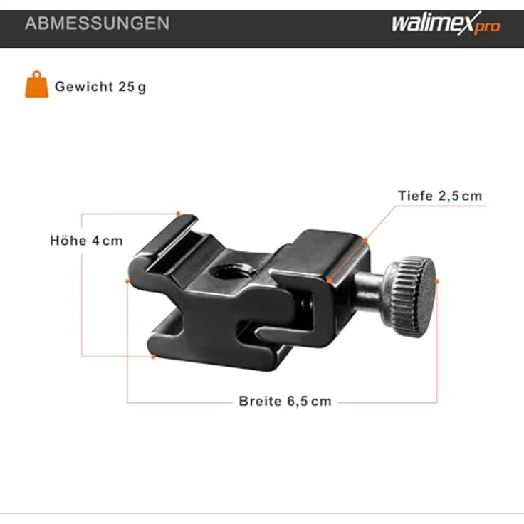 Walimex Universal Blitzschuh (mit 1-4 Zoll) Stativanschluss) – Bild 4