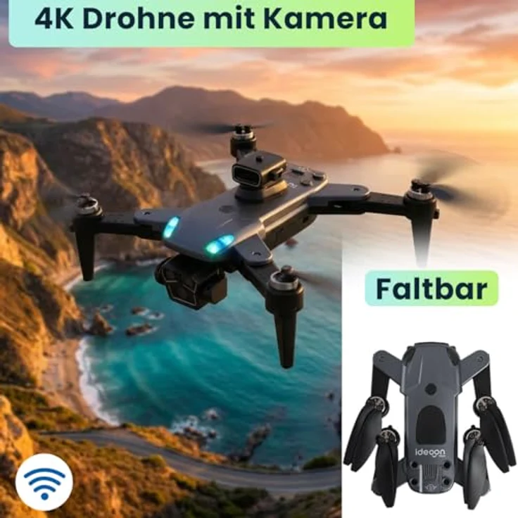ideoon 4K Drohne C0 mit schwenkbarer Kamera, GPS, Hinderniserkennung und Follow-Me-Funktion, faltbar, bürstenloser Motor – Bild 4